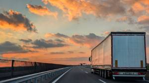 Truck driver on the road